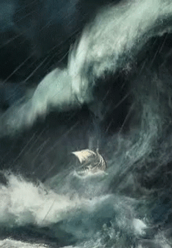 The Perfect Storm At Ocean Sea Waves GIF