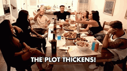 The Plot Thickens Friends Dining Together GIF