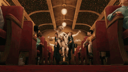 The Polar Express Conductor Dances With Waiters GIF