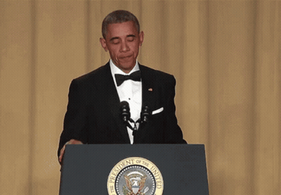 The President Of The United States Stands At A Podium GIF