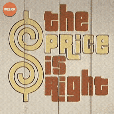 The Price Is Right Sign With Dollar Sign GIF