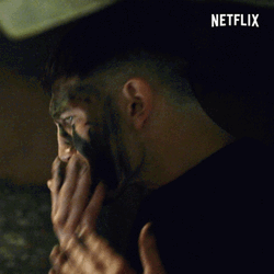 The Punisher Frank Castle Face Paint GIF