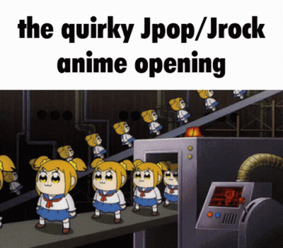 The Quirky Jpop / Jrock Anime Opening Is Being Displayed GIF