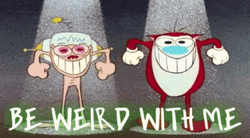 The Ren And Stimpy Two Weirdo GIF