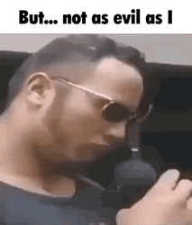 The Rock Eyebrow Meme But Not As Evil As I GIF