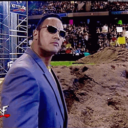 The Rock Eyebrow Meme On Suit GIF