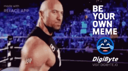 The Rock Eyebrow Meme Using Digibyte GIF