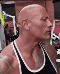 The Rock Eyebrow Raise Blue Eye Effect GIF