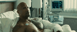 The Rock Eyebrow Raise Hospital In Bed GIF