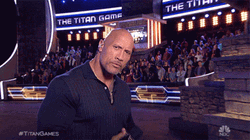 The Rock Eyebrow Raise Titan Games GIF