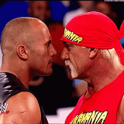 The Rock Face Off With Hulk Hogan GIF