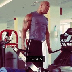 The Rock Intense Work Out Focus Meme GIF