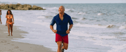 The Rock Running In The Beach
