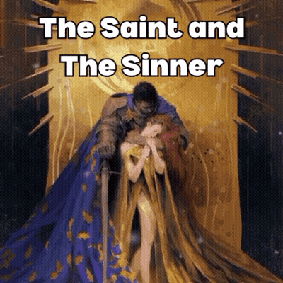 The Saint and the Sinner Painting