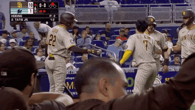 The San Diego Padres Are Playing A Game Against The San Francisco Giants GIF