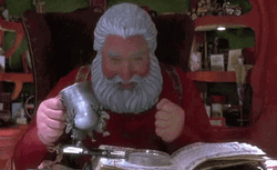 The Santa Clause Discusses Something GIF