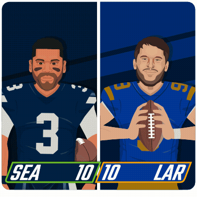 The Seahawks Are Playing Against The Lars In A Game GIF