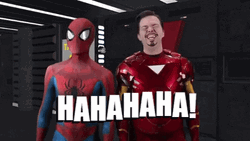  The Sean Ward Show Ironman And Spiderman So Funny GIF