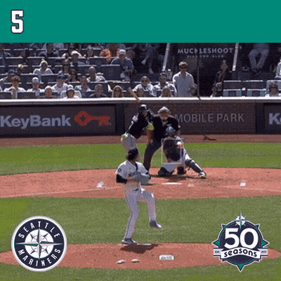 The Seattle Mariners Are Celebrating Their 50Th Season With A Baseball Game GIF