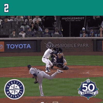 The Seattle Mariners Are Celebrating Their 50Th Season With An Advertisement For Toyota GIF