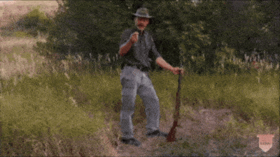 The Second Amendment Was Written When It Took More Than This To Get One Shot Off . GIF
