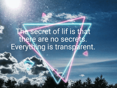 The Secret Of Life Is That There Are No Secrets GIF