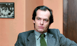 The Shining Jack Torrance Serious Face GIF