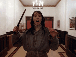 The Shining Terrified Wendy Torrance GIF