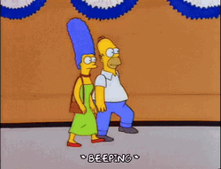 The Simpson Airport Security Check GIF