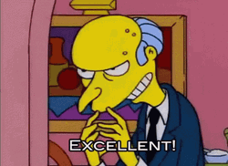 The Simpson Character Mr. Burns Plotting GIF
