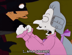 The Simpson Coward Epic Zoro GIF