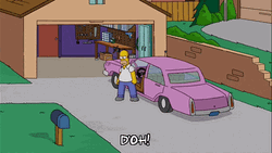 The Simpson D'oh Riding BIke GIF