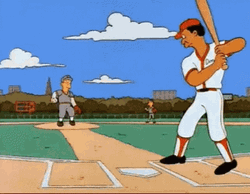 The Simpson Home Run Baseball Hit GIF