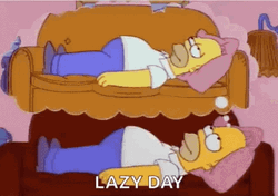 The Simpson Lazy Day GIF