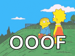 The Simpson Sitcom Ralph Wiggum Hill Rolls Oof  GIF
