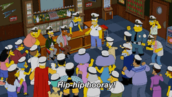 The Simpsons Animation Hip Hip Hooray GIF
