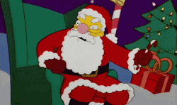The Simpsons Bad Santa GIF