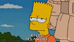 The Simpsons Bart Get Lost Yes Master GIF