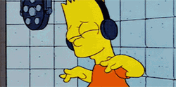 The Simpsons Bart Simpson Jamming GIF
