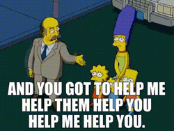 The Simpsons Begging Help Me Help You GIF