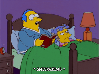 The Simpsons Chief Wiggum Snickering GIF