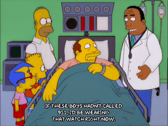 The Simpsons Comic Book Guy At Hospital GIF