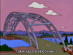 The Simpsons Family Trip Seagull Screeching  GIF