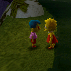 The Simpsons Fighting Bye Bye GIF