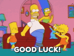The Simpsons Good Luck Meme GIF