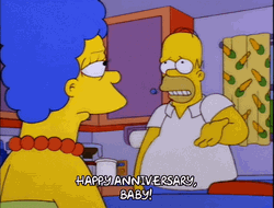 The Simpsons Happy 25Th Anniversary GIF