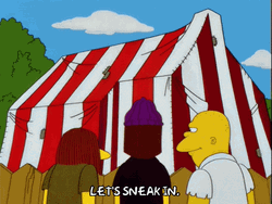 The Simpsons Jimbo Kearney And Dolph Sneaking In GIF