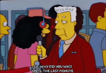 The Simpsons Last Minute Procrastination GIF