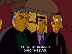 The Simpsons Mafia Fire Blindly GIF