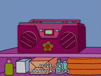 The Simpsons Marge With Radio GIF